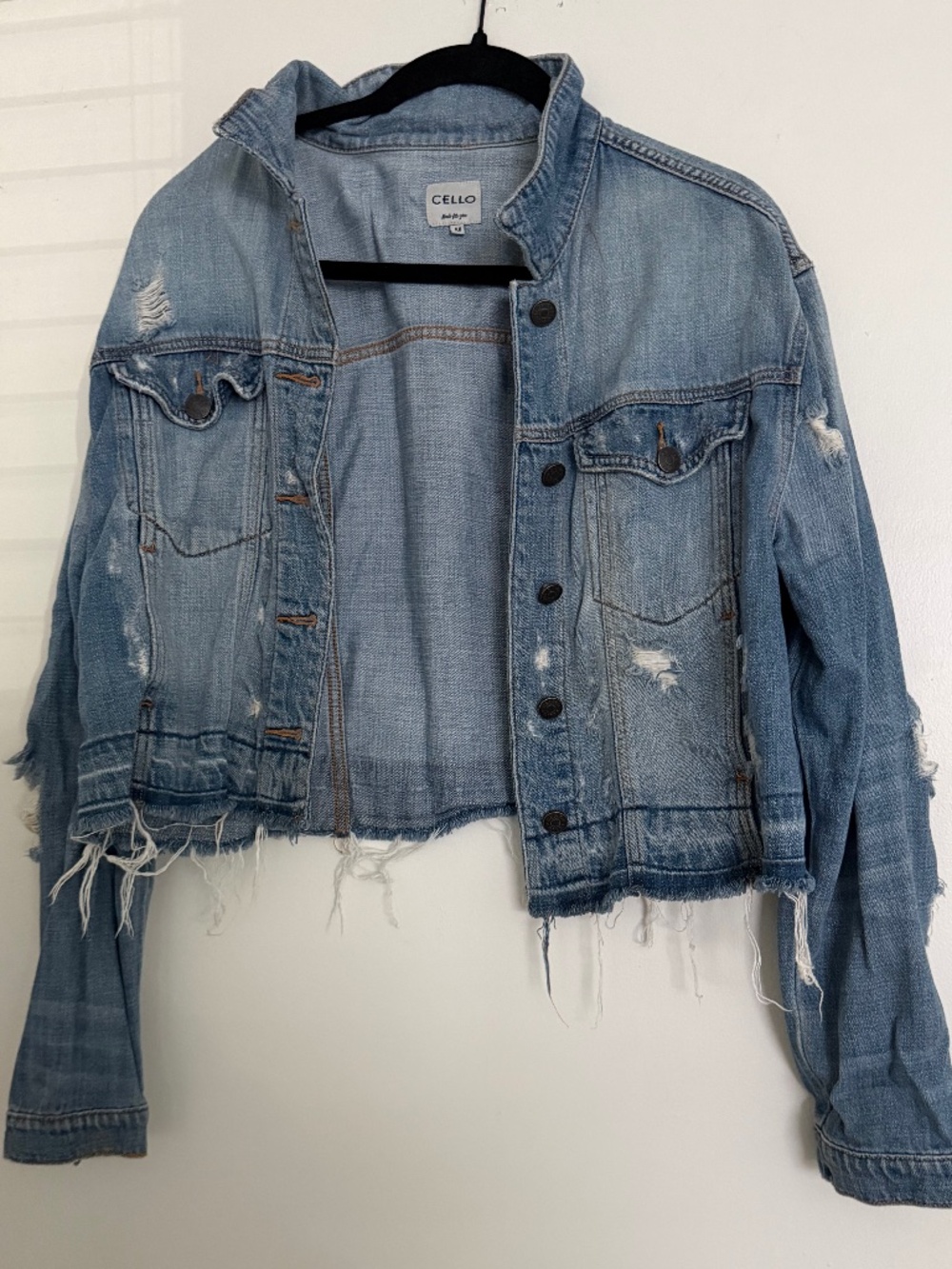 Tattered Cropped Jean Jacket